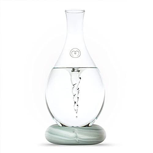 MAYU Swirl Water Pitcher, Borosilicate Glass Carafe New Design Dispenser  with Innovative Vortex Technology. 51 Oz (1.5L) | Colored Base (Graystone  