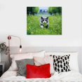 thumbnail image 4 of JEUXUS  Wall Canvas Kitten Cat Poster Shorthair Cat Art Wall Art Vintage Room Aesthetics Canvas Prints Poster For Home Office Decorations With Framed  20x16in, 4 of 4