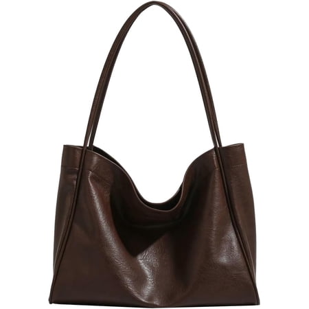 Zhengup Womens Retro Tote Bag Soft Vegan Leather Shoulder Bag Large Purse Y2k Handbag Casual Work Top Handle Satchel