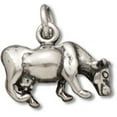 thumbnail image 1 of Sterling Silver 18" 1mm Box Chain 3D Cow Grazing Pendant Necklace, 1 of 2