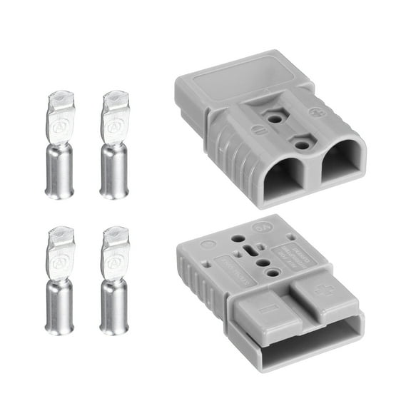 2Set Battery Power Connector,120A 2AWG,4AWG,6AWG Wire Harness Plug Kit,Grey