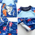 thumbnail image 4 of Traje de baño de verano para niños, directo de fábrica, manga corta, dibujos animados, 2024, traje de dos piezas para niños, gorro de baño, calzoncillos de baño, 4 of 4