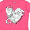 thumbnail image 4 of Inktastic Lung Cancer Awareness White Ribbon Around Heart Boys or Girls Toddler T-Shirt, 4 of 5