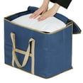 thumbnail image 4 of Unique Bargains 1 Pack Clothes Storage Bags Moving Bags Navy Blue 20*16*12in, 4 of 7