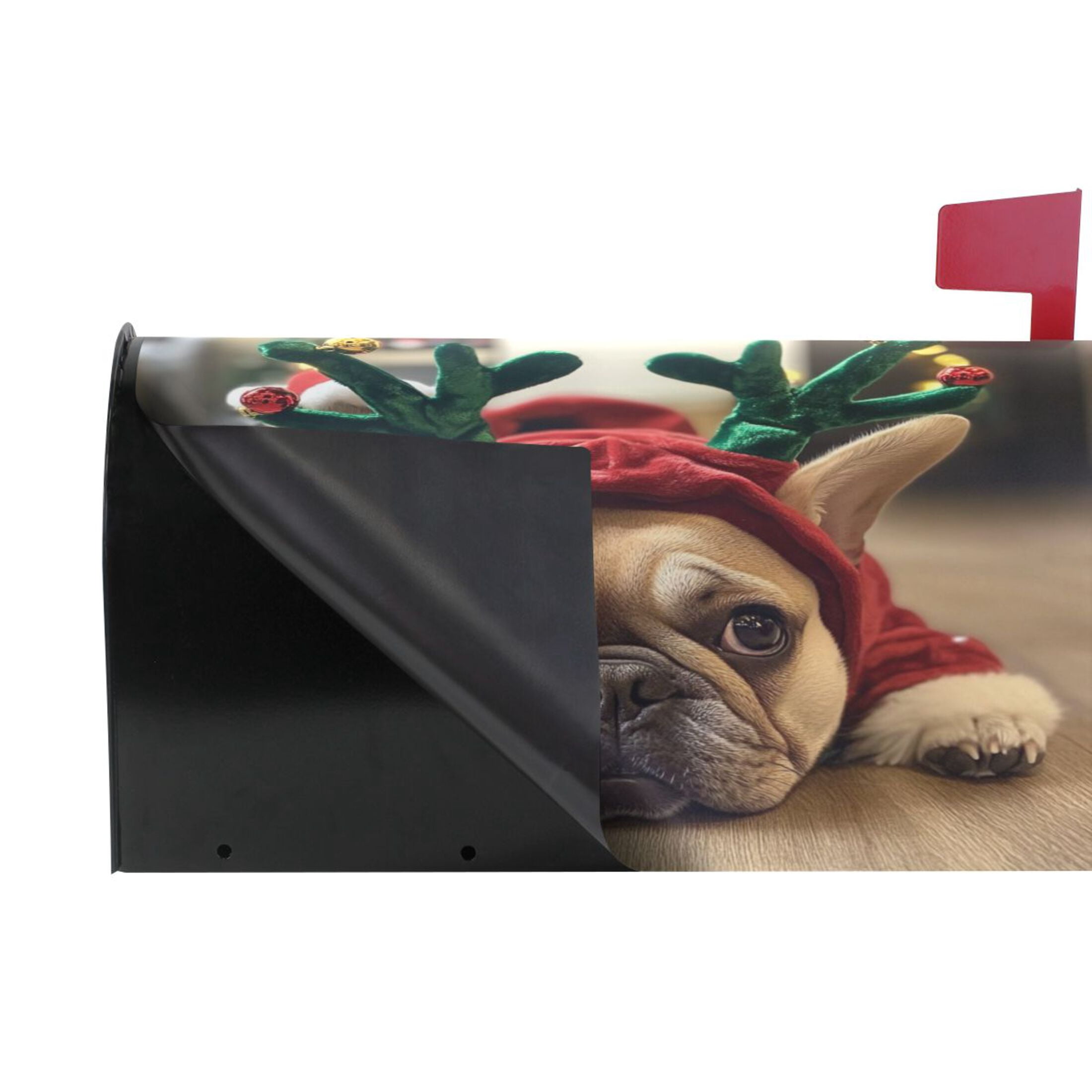 Mailbox Covers Magnetic Large Size 25.4x20.78 in Mailbox Wraps Post for Garden Yard Decor Cute French Bulldog