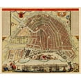 thumbnail image 2 of De Wit 30x26 White Modern Wood Framed Museum Art Print Titled - Amsterdam Panoramic Netherlands - De Wit 1688, 2 of 4