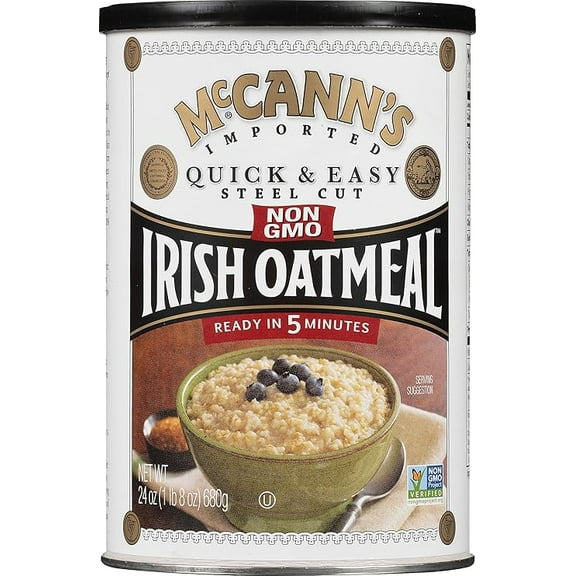 McCann's Irish Oatmeal, Quick & Easy Steel Cut Oats, 24 Ounce ( Pack of 2 )