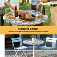thumbnail image 6 of Elastic Fitted Round Tablecloth, Blue Coastal Starfish Waterproof Stretch Table Cover for 36"-44" Tables, Beach Nautical Shell Eucalyptus Vintage Washable Outdoor Tablecloths for Patio, Picnic, 6 of 9