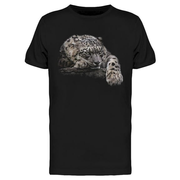 Snow Leopard Lying T-Shirt Men -Image by Shutterstock, Male XX-Large