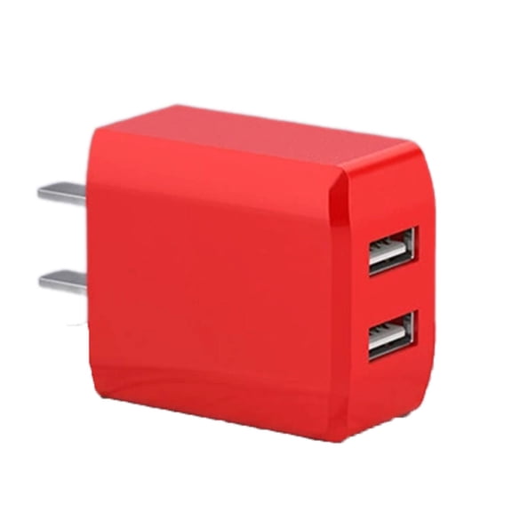 GJX Usb Plug,Charging Cubes,Wall Plugs with Usb Ports,Hibiscus Red