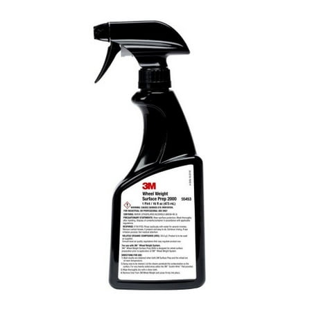 3M 55453 Wheel Weight Surface Prep Cleaner, 16 oz Spray Bottle