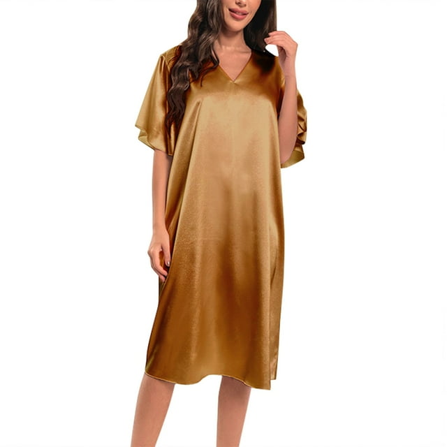 Conjunto de pijama de seda para mujer, corte holgado, diseño asimétrico, cinturón para atar, color liso, ropa de estar por casa para todas las estaciones