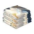 thumbnail image 5 of BZSMCE Kitchen Towels Creative White Lotus with Golden Aura Pattern Durable Kitchen Towel, 5 of 7