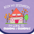 thumbnail image 4 of Inktastic Book My Reservation I'm Going to Grandma and Grandpa's Boys or Girls Baby Bib, 4 of 4