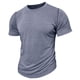 thumbnail image 1 of pstuiky Camisas de manga corta para hombre, Camisas casuales de moda para hombre, cuello redondo liso, tipo pulóver, cortas camisas casuales para hombre xxl, 1 of 6