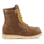 Guide Gear Men's Wedge 8 Waterproof Moc Toe Work Boots Brown 8D (Medium)