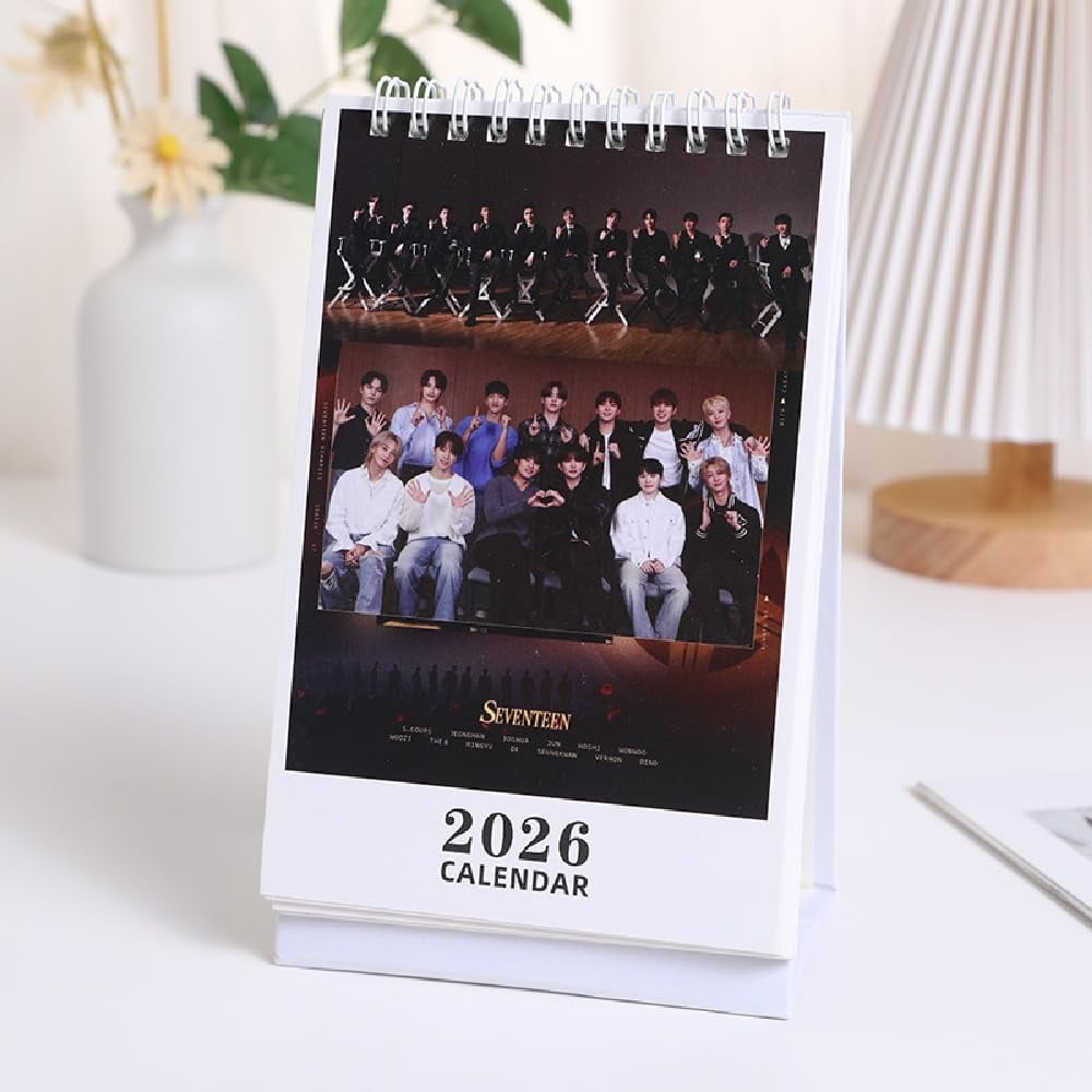 Kpop Fan - Inspired 2026 Desk Calendar - Bangtan/Stray/Seventeen
