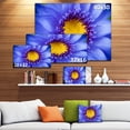 thumbnail image 3 of Blue Lotus Close up Watercolor - Flowers Canvas Wall Artwork, 3 of 4
