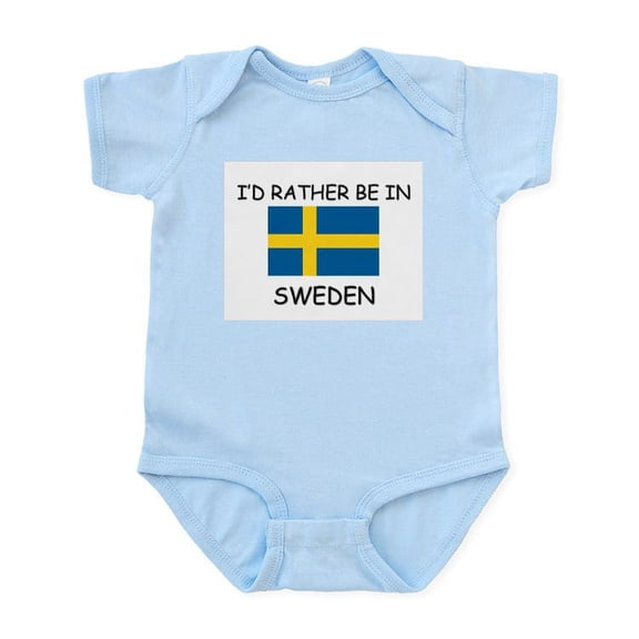 CafePress - I'd Rather Be In Sweden Infant Bodysuit - Baby Light Bodysuit, Size Newborn - 24 Months