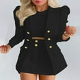 thumbnail image 1 of X  3PCS Woman Suit Jacket  Casual Pocketed Office Blazers Draped Open Front Cardigans Jacket Work Suit, 1 of 2