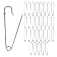 thumbnail image 1 of Paquete de 30 alfileres de seguridad grandes de 4" para costura y manualidades, color plata, 1 of 7