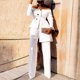 thumbnail image 2 of Moda mujer temperamento color sólido botón bolsillo un hombro traje pantalones traje Wmkox8yi bvn2101, 2 of 7