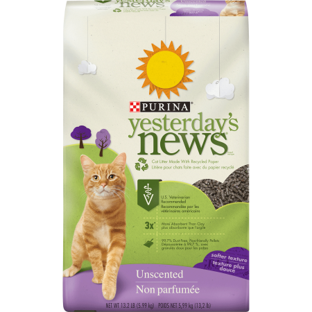 UPC 047557200064 product image for Purina Yesterday's News Non Clumping Paper Cat Litter, Softer Texture Unscented  | upcitemdb.com