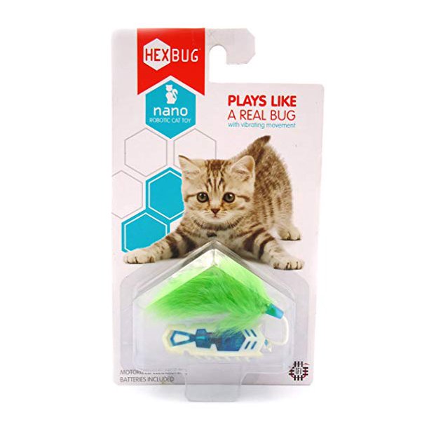 HEXBUG Nano Robotic Cat Toy, White and Blue