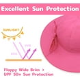 thumbnail image 5 of Baby Sun Hat Baby Girl Hats with Bows UPF 50+ Toddler Bucket Hat Infant with Wide Brim Baby Beach Hat, 5 of 8