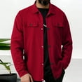 thumbnail image 2 of Abomasnow Men's Polar Fleece Shacket Long Sleeve Casual Snap Button Shirt Jacket with Pockets S-3XL, 2 of 8