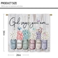 thumbnail image 2 of Farmhouse Wooden Sunflower Barn Kitchen Curtains Country Flower Wood Small Short Cafe Window Curtains Rustic Floral Western Bathroom Drapes Treatment Tier Curtains 2 Panels (27.5x39 Inch), 2 of 6