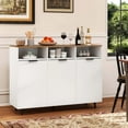 thumbnail image 2 of Costway Buffet Bahut avec 3 Compartiments Ouverts 3 Portes Étagères Réglables à 5 Positions, 2 of 10