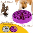 thumbnail image 4 of 2 comederos lentos para perros, comederos lentos para diversión, alimentación lenta, interactivos, para detener la hinchazón, cuencos para perros, 4 of 6