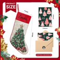 thumbnail image 2 of Personalized Christmas Stockings with Embroidered Name,Soft Velvet with Snowman Jacquard Design Xmas Stockings,18Inches Vintage Stocking for Family & Fireplace Holiday Decor Gift, 2 of 9