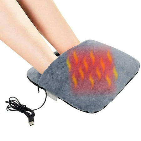

Aousin Electric Warmer Slipper for Winter Home Office Supplies Sliver