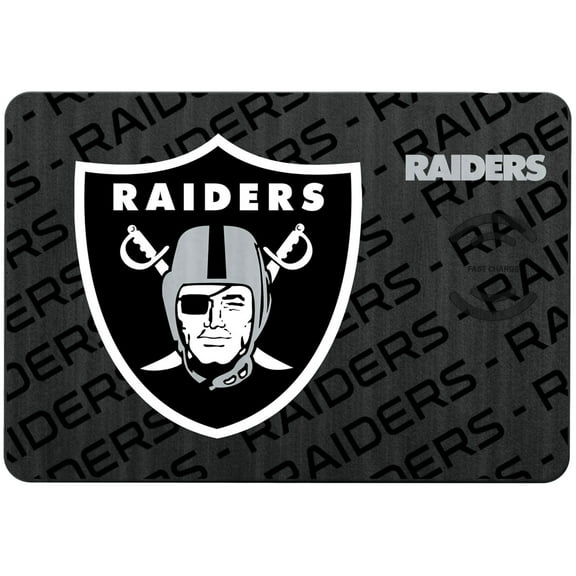 Keyscaper Las Vegas Raiders 15W Fast Wireless Charger and Mouse Pad