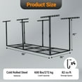 thumbnail image 3 of Garvee 3x8 ft Heavy Duty Overhead Garage Storage Rack, Adjustable Metal Ceiling System with 600 LB Capacity to Maximize Space, Black, 3 of 6