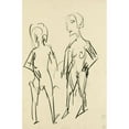thumbnail image 3 of Albert Müller 11x14 Black Modern Framed Museum Art Print Titled - Figurative Sketch (Two Files) (1925), 3 of 5