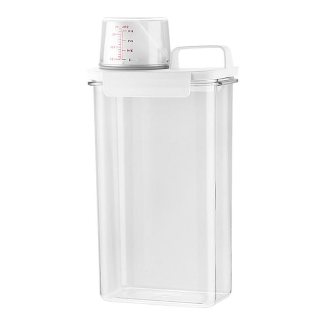 Dispensador de detergente para ropa, con taza medidora y contenedor para detergente líquido para comida de mascotas. 2.3L