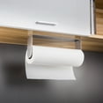 thumbnail image 3 of YIGII Paper Towel Holder Wall Mount Under Cabinet for Kitchen Roll Paper Adhesive Stainless Steel Silver Paper Towel Rack, 3 of 7