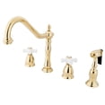 thumbnail image 1 of Kingston Brass KB1792PXBS 8 in. Center Kitchen Faucet with Brass Sprayer, 1 of 1