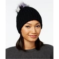 thumbnail image 2 of INC International Concepts BLACK Interchangeable Pom-Pom Beanie, US One Size, 2 of 2