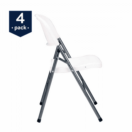Mainstays Premium Resin Folding Chair (4-Pack) in White