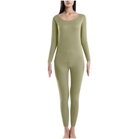 

Women s Thermal Underwear Set Winter Soft Base Layer Warm Top and Bottom 2 Piece Pajama Set for Cold Weather