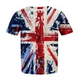 thumbnail image 3 of Brnmxoke Plus Size American Flag Shirts Women Patriotic Shirts USA Flag Graphic T-Shirt 4th of July Tee Tops Loose Oversized Tees Shirt 2024 Summer Tunic Tops, 3 of 5