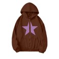 thumbnail image 2 of Vmberlty Kids Zip Up Hoodies Girl's Winter Small Print Fleece Lined Long Sleeve Hooded Zipper Sweatshirt Coats for 5-14 Years, 2 of 7
