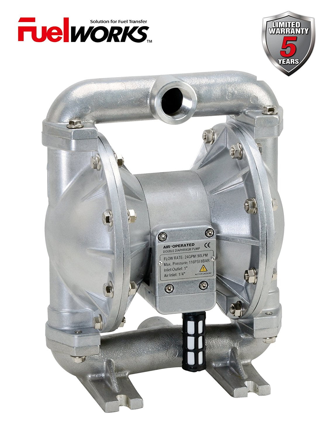 FUELWORKS Heavy Duty AirOperated Aluminium Diaphragm Pump (Nitril