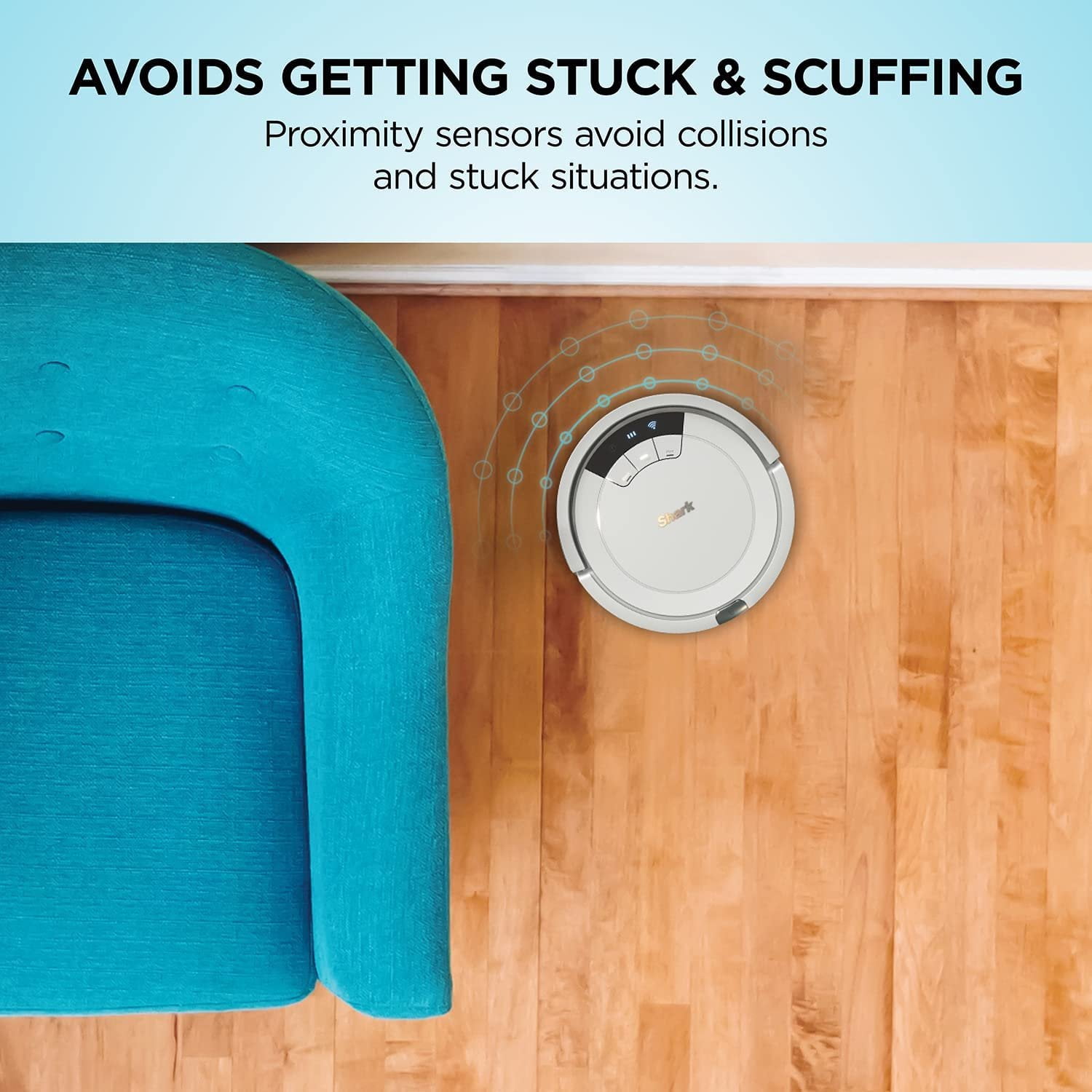 Shark ION Robot Vacuum AV752, Wi-Fi Connected, 120min Runtime, Works with Alexa, Multi-Surface Cleaning, White