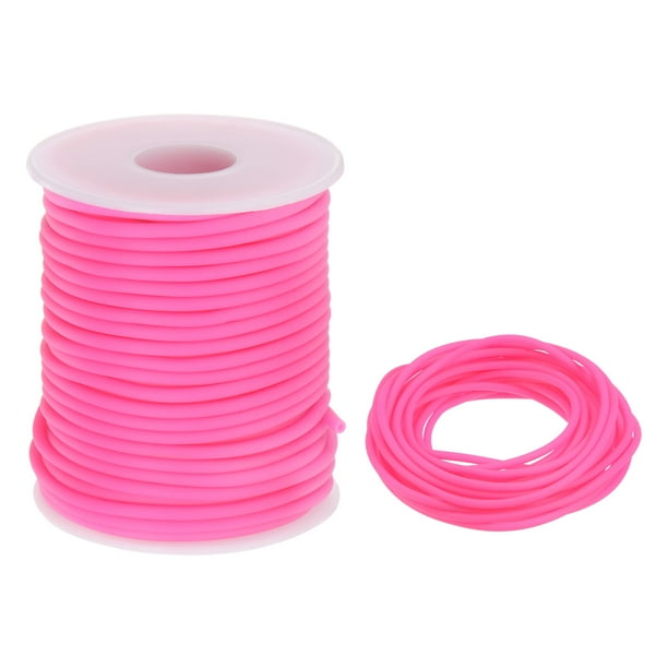 Goma Cordón Tubo Hueco Unique Bargains 16 Pies 27 Yardas 1/8 Dia 1/16 Agujero Silicona Oscuro Rosa Rojo