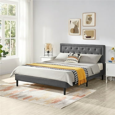 Antique Queen Size Platform Bed With Victorian Iron Headboard Slats Support Com Antique Queen Size Platform Bed With, Ashley Kira King Storage Bed Assembly Instructions